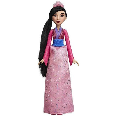 Boneca Princesas Disney Clássica Brilho Real Mulan E4167 - Hasbro