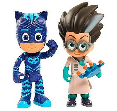 PJ Masks Conjunto 2 Figuras Menino Gato com luz e inimigo 4384 - DTC