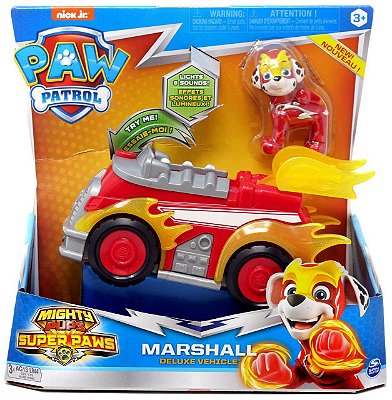 Patrulha Canina Veículo Tematizado Race & Go Deluxe Mighty Pups Marshall 1465 - Sunny