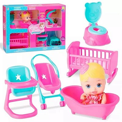 Boneca Little Dolls Casinha 8023 - Divertoys