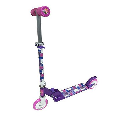 Patinete Super Rodas Roxo e Rosa 1376 - Unitoys