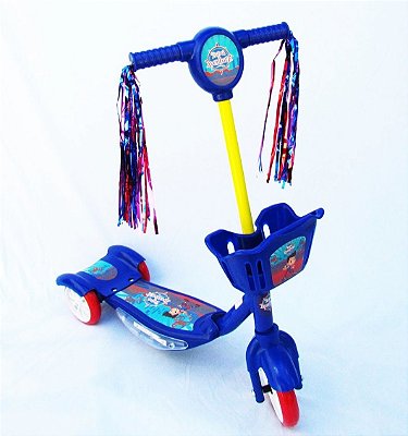 Patinete Infantil 3 Rodas Aventura com Led Menino 1574 - Unitoys
