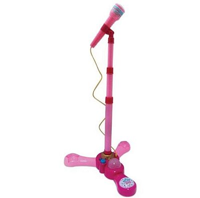 Microfone Infantil com Pedestal Rosa - Fênix