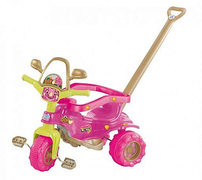 Tico-Tico Dino Pink com Haste - Magic Toys