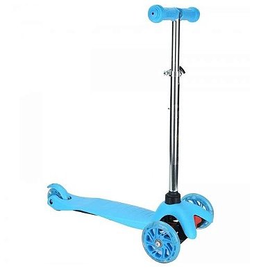 Patinete 3 Rodas com Led Azul - CKS