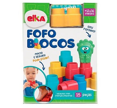 Fofo Blocos 15 Peças 1010 - Elka