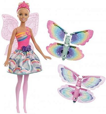 Boneca Barbie Dreamtopia Fada Asas Voadoras FRB07 - Mattel