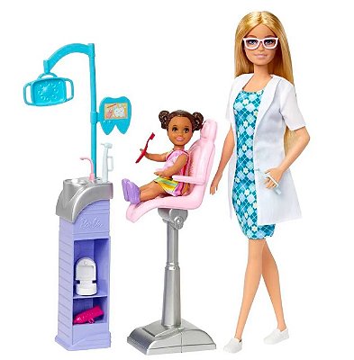 Boneca Barbie Conjunto Profissões Dentista DHB63/HKT69 - Mattel