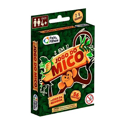 Jogo do Mico 2 em 1 Cards 7531 - Pais & Filhos