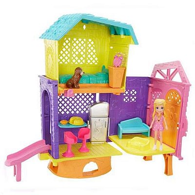 Playset Polly Pocket Casa Club House Espaços Secretos GMF81 - Mattel