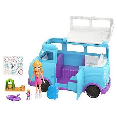 Polly Pocket Glamourosa Van de Campismo FTP74 - Mattel