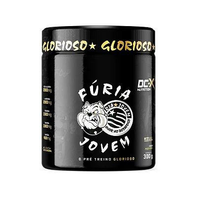 FÚRIA JOVEM PRÉ-TREINO (300G) - DCX NUTRITION – ENERGIA GLORIOSA PARA SEU TREINO