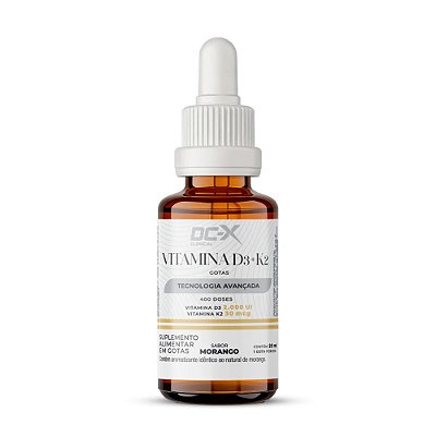 Vitamina D3 + K2 Gotas 20ml Morango – DCX Clinical