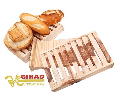 Tabua De Pão Migalheira em madeira Rústica Nova