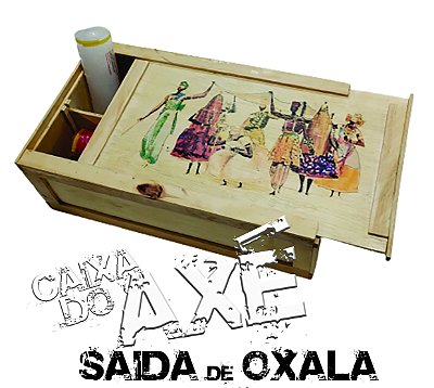 Caixa do Axé de Madeira Modelo Deslizante
