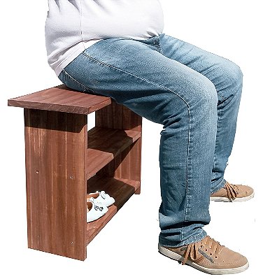 BANCO SAPATEIRA ORGANIZADOR SAPATOS EM MADEIRA NOVA