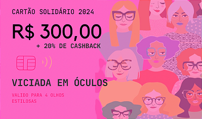 Louca por óculos| cartão solidário 1