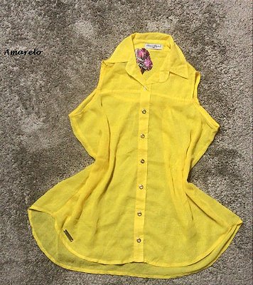 Camisa feminina de Chiffon, estilo regata - Ref 50.125
