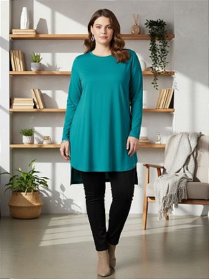 Blusa Alongada De Malha Superlastic - Ref 73.40