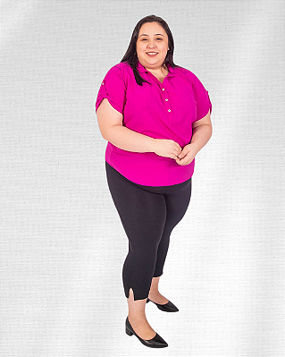 Blusa de tecido air flow com peitilho - Ref 74.17