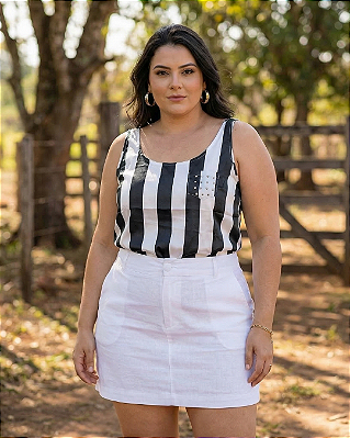 Regata Listrada com Bolso - Ref 52.98