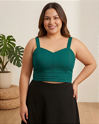 Blusa Cropped de Sarja Bengaline - Ref 68.51