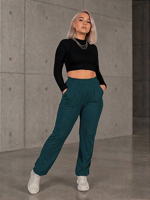 Calça Feminina de Malha Viscocrepe com Perna Reta - Ref 77.115