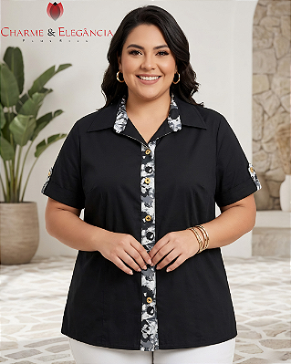 Camisa Feminina Tricoline com Elastano - Ref. 50.22
