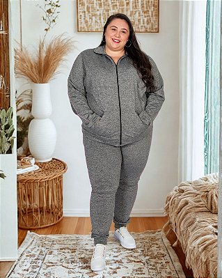 Conjunto Feminino de Suplex Felpado com Vivo nas Laterais - Ref. 73.700