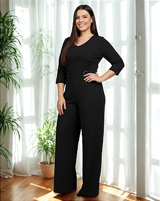 Macacão Feminino de Malha Canelada Tresser - Ref 75.601