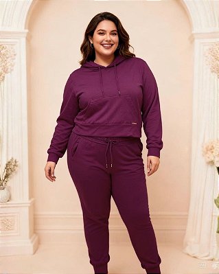 Conjunto Feminino de Moletinho Soft Estilo Canguru - Ref 75.711