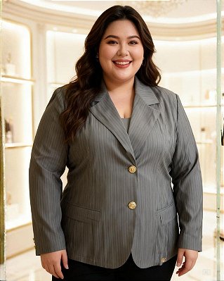 Blazer Com Recortes e Bolso Embutido Ref 54.52