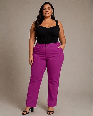 Calça Fem. de Tecido Alfaiataria Spada com Bolso Faca- Ref 75.133