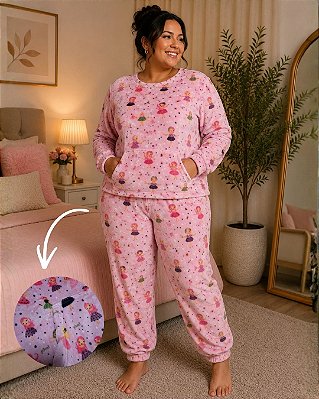 Conjunto de Pijama Fechado de Tecido meu Pompom Dog - Ref 75.902