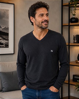 Blusa Suéter Masculino de Lanzinha Decote V - Ref 34.14