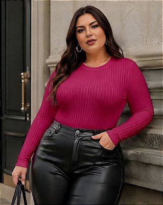 Blusa Manga Longa de Malha Canelada Strad - Ref 75.34