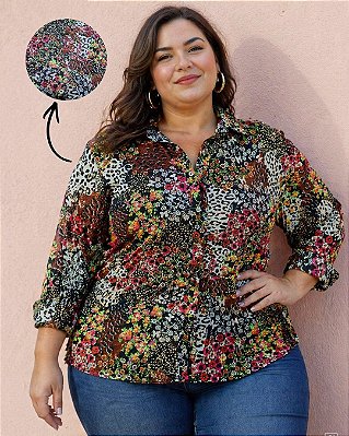 Blusa de Chiffon Com Cordão Na Cintura Ref 00.28