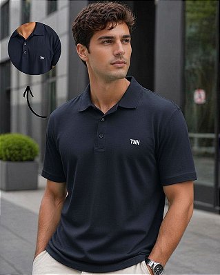 Camiseta Masculina Pólo de Malha PV Trabalhado - Ref 37.10