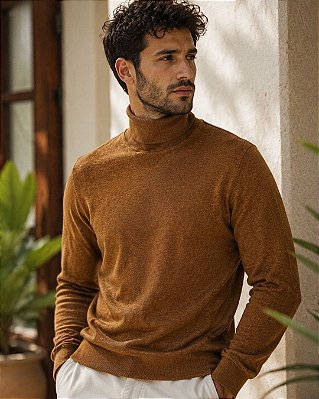 Blusa Suéter Masculino De Lanzinha com Gola Alta - Ref 38.02