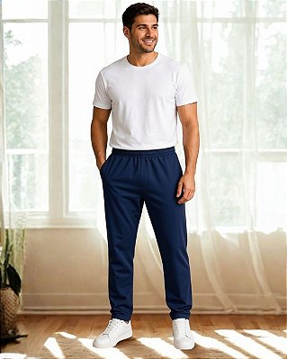 Calça Masculina De Moletom Três Cabos Confort Tradicional - Ref 38.102