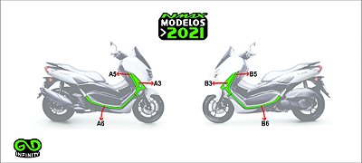 Conjunto Protetores Laterais Completo Nmax 2021