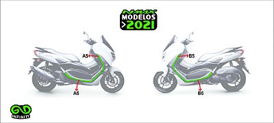 Conjunto Protetores Laterais Faixa Nmax 2021