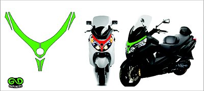 Kit Adesivos Máscara De Farol Maxsym 400i