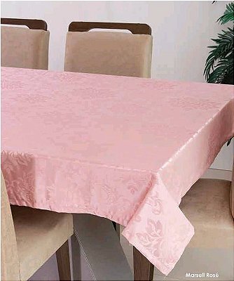 Toalha de Mesa Retangular Marseli Rosé