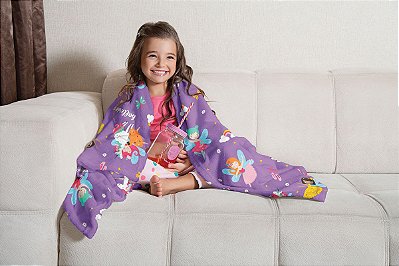 Manta Fleece Infantil Sofá Sonho Encantado Lepper 1,25 x 1,50 m