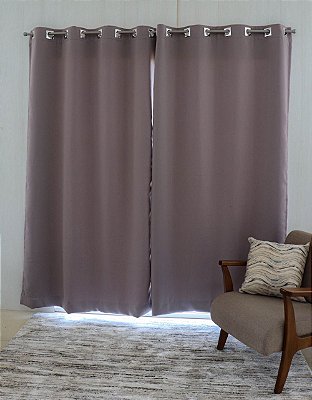 Cortina Bella Blackout Cristal Cinza 2,70 x 2,20 m