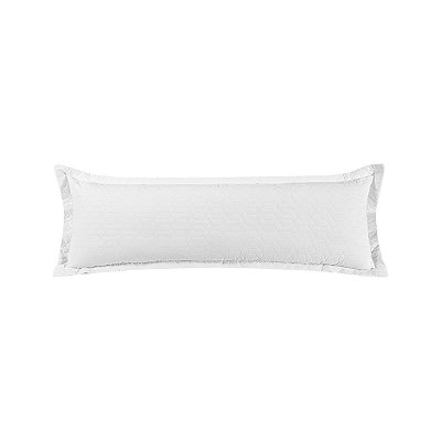 Porta Travesseiro Xuxão Percal Branco 180 fios 45cm x 1,45cm