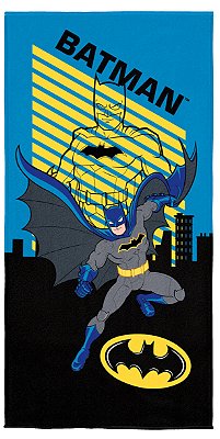 Toalha Aveludada Estampada Batman 70 cm x 1,40 m