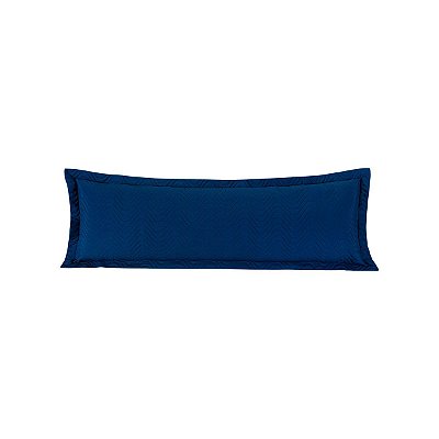 Porta Travesseiro Xuxão Percal 180 fios Azul Marinho 45m x 1,45cm