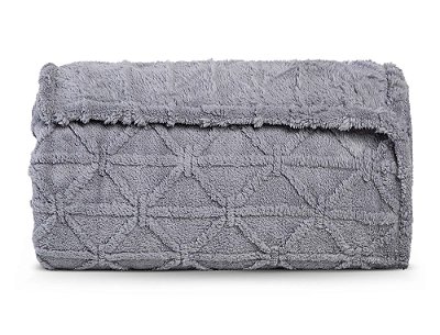 Cobertor Relevo King Size Treliça Cinza 2,40 m x 2,60 m - Com 1 peça